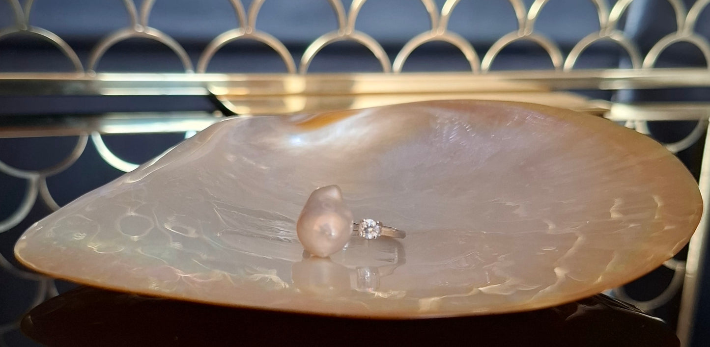 Freshwater baroque pearl ring ( 6 )