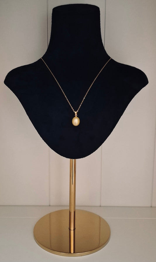 Freshwater yellow  pearl pendant