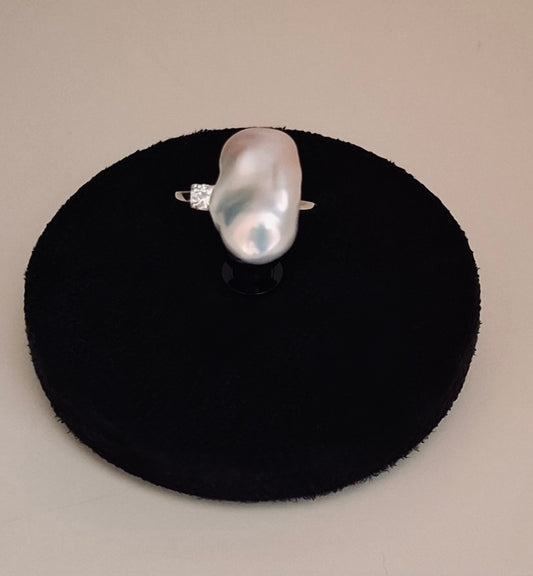 Freshwater baroque pearl ring ( 2 )