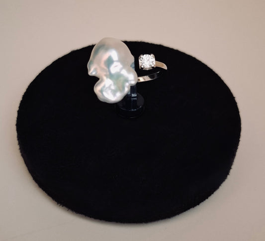 Freshwater baroque pearl ring (11 )
