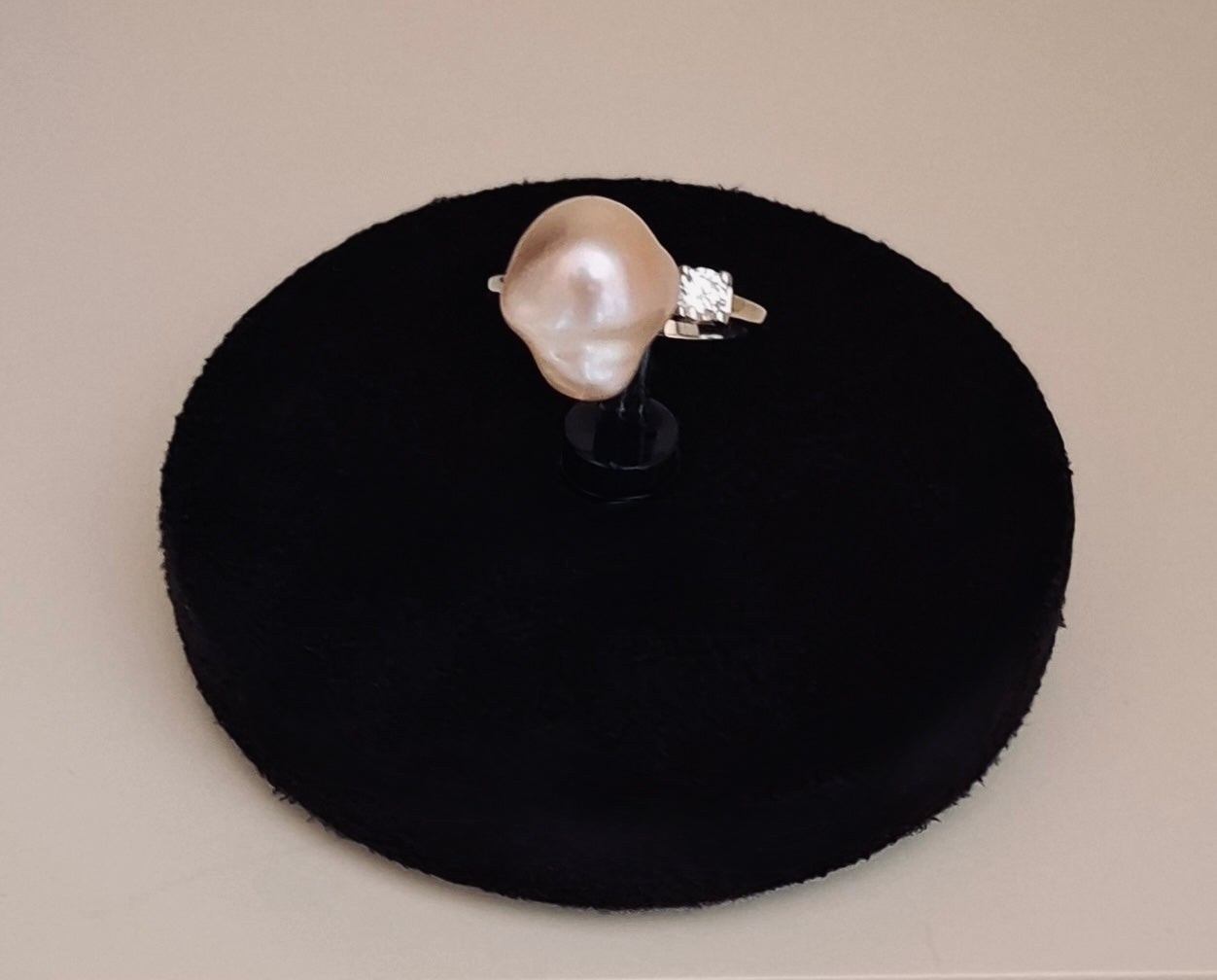 Freshwater baroque pearl ring ( 5 )