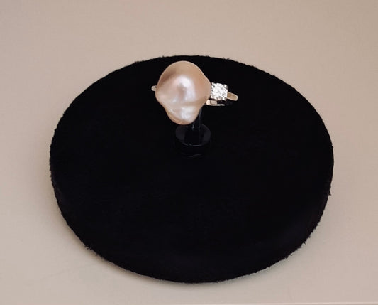 Freshwater baroque pearl ring ( 5 )