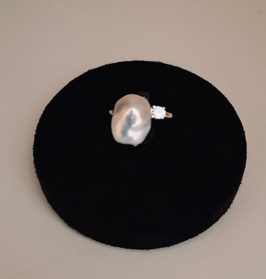 Freshwater baroque pearl ring ( 3 )