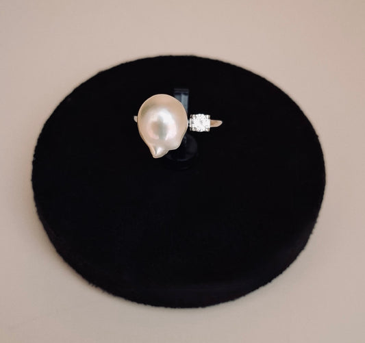 Freshwater baroque pearl ring ( 4 )