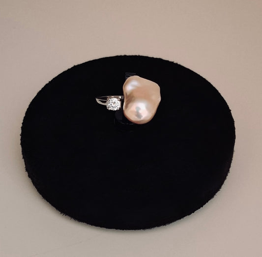 Freshwater baroque pearl ring ( 12 )
