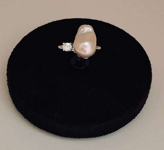 Freshwater baroque pearl ring ( 13 )